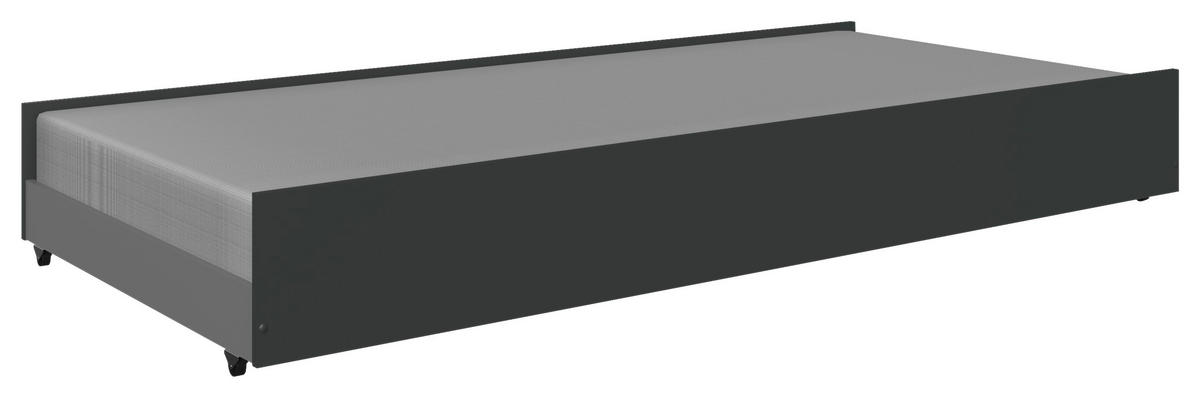 BETTKASTEN  in Graphitfarben, Weiss  - Weiss/Graphitfarben, Konventionell, Holzwerkstoff (94/27/199cm) - Carryhome