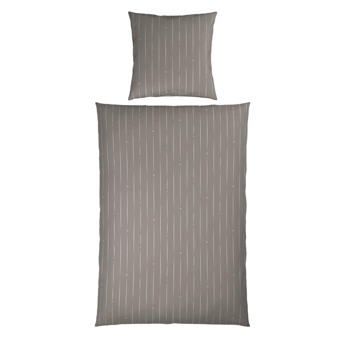 WENDEBETTWÄSCHE STRIPES DK Satin 135/200 cm  - Silberfarben, Design, Textil (135/200cm) - Dieter Knoll