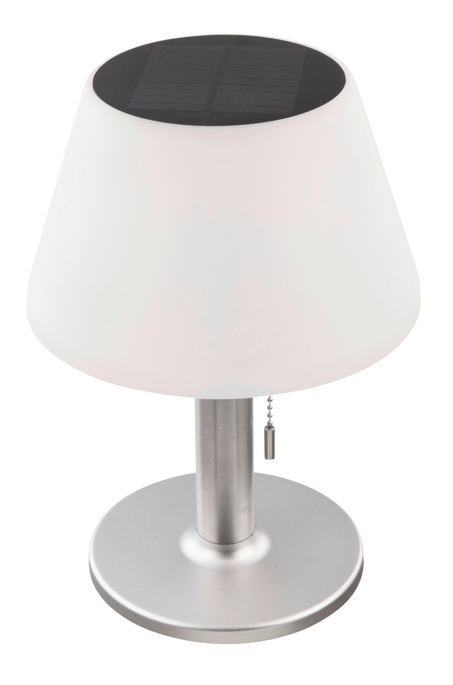 SOLÁRNE SVIETIDLO, 19,5/28 cm - biela/farba ušľachtilej ocele, Basics, kov/plast (19,5/28cm) - Globo