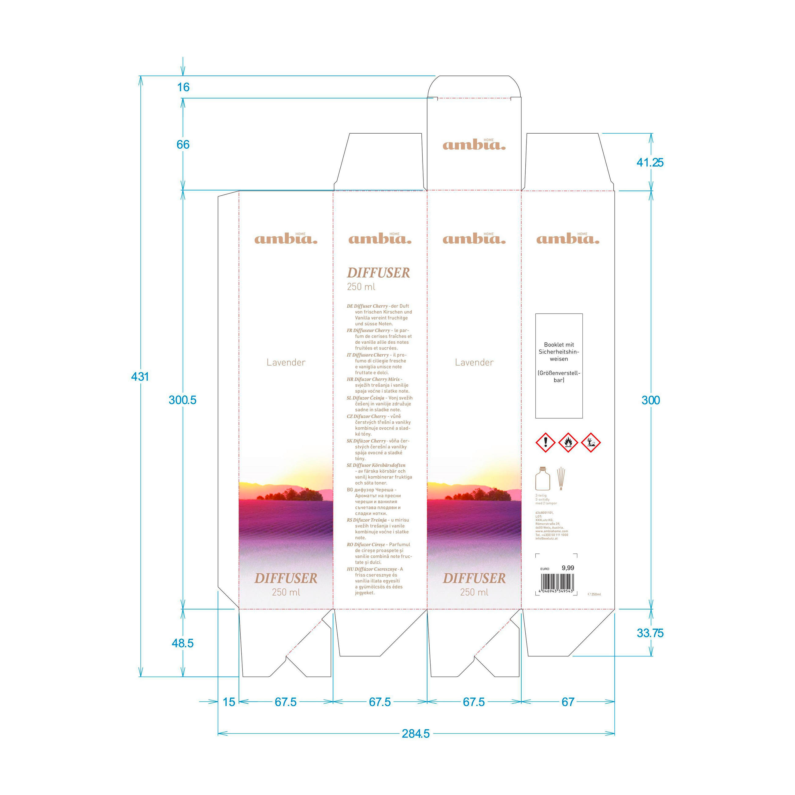 RAUMDUFT  - Grauweiß, Basics, Glas (100ml) - Ambia Home