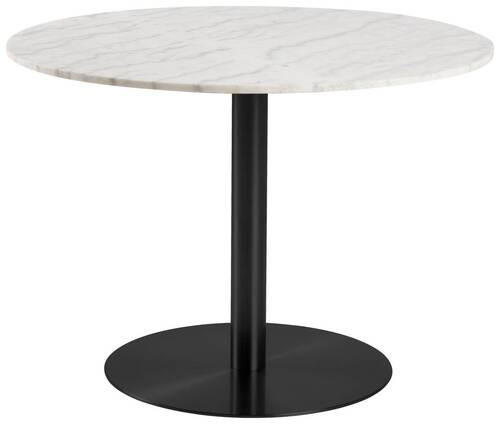 TRPEZARIJSKI STO  bela, crna   - bela/crna, Trendi, kamen/metal (105/105/75cm) - MID.YOU