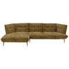 ECKSOFA in Flachgewebe Gelb, Grün  153/339 cm  - Gelb/Schwarz, Design, Textil/Metall (153/339cm) - Moderano