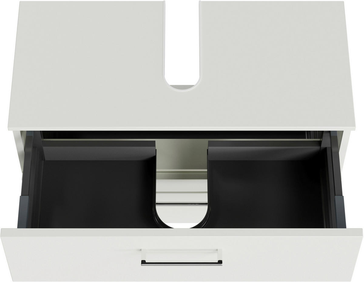 WASCHBECKENUNTERSCHRANK 75/49,8/33,3 cm  - Chromfarben/Weiß, KONVENTIONELL, Holzwerkstoff/Metall (75/49,8/33,3cm) - Sadena