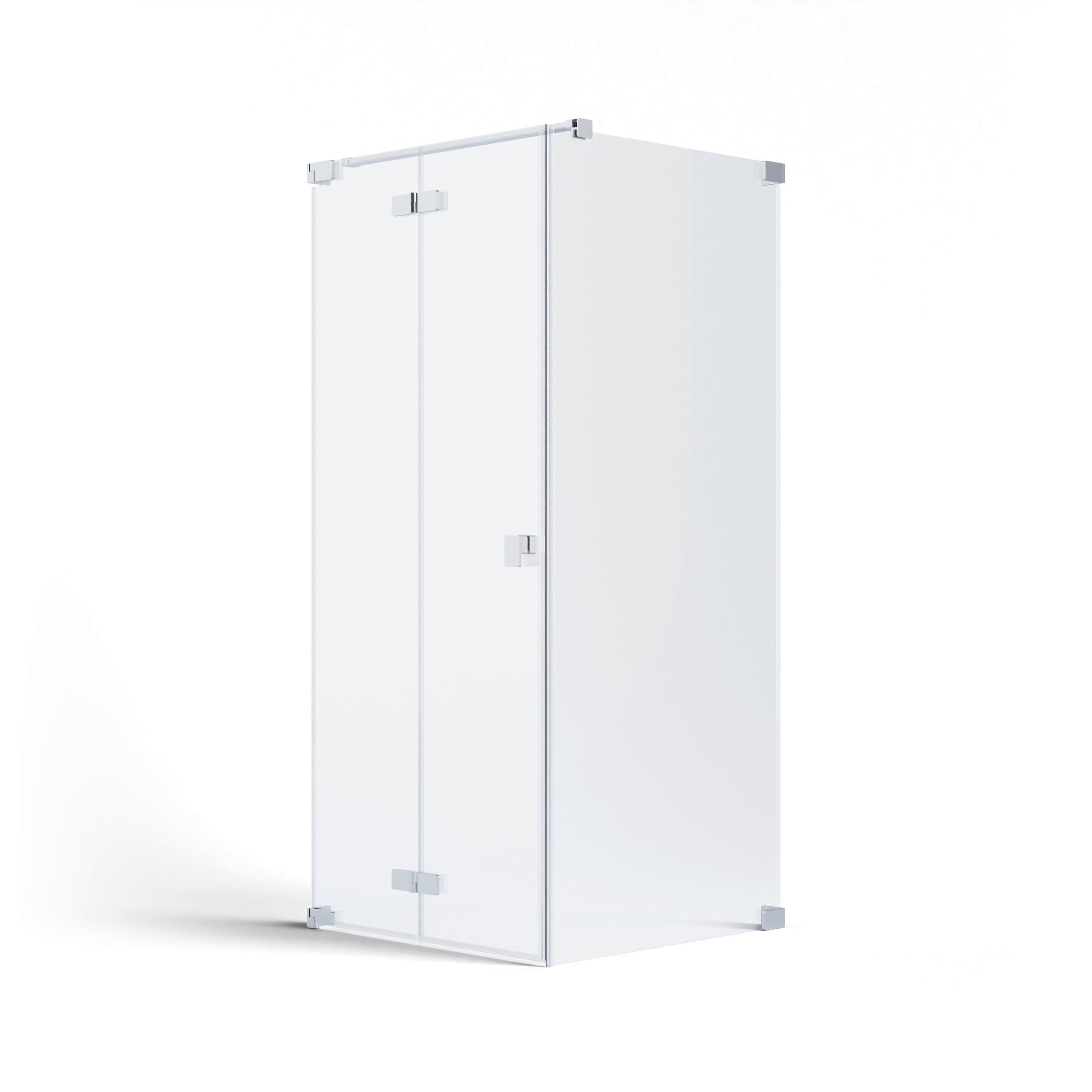 DUSCHKABINE 90/200/80 cm  in Silberfarben  - Silberfarben, MODERN, Glas/Metall (90/200/80cm) - Schöner Wohnen