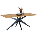 ESSTISCH in Holz, Metall 180/90/76 cm  - Eichefarben/Anthrazit, Design, Holz/Metall (180/90/76cm) - Dieter Knoll