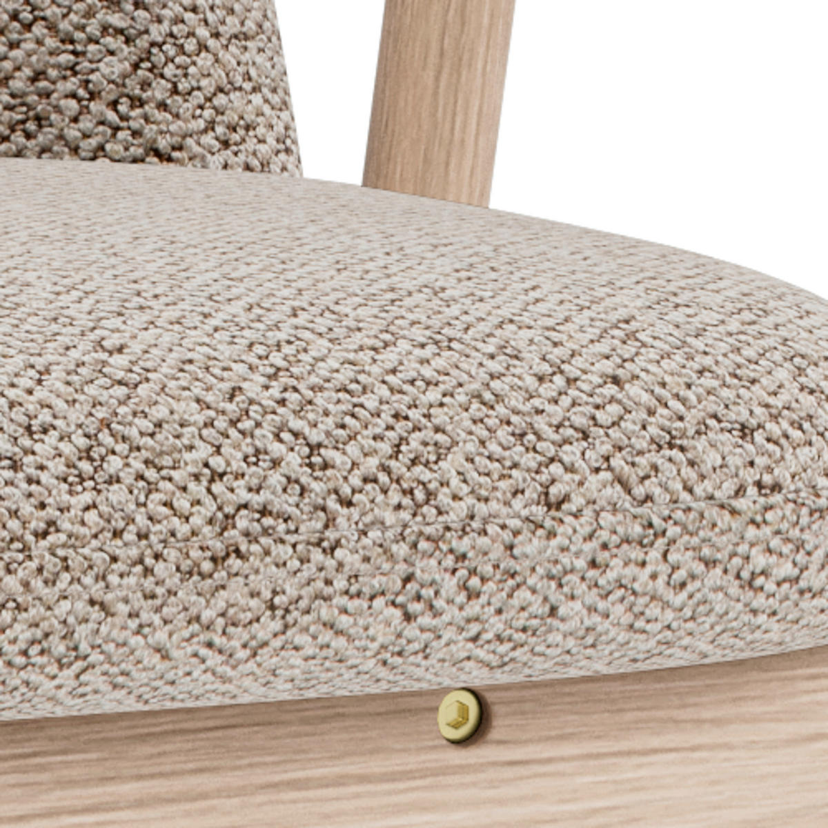 STOL MED ARMSTÖD   flatväv  - beige, Modern, metall/textil (55,5/80,5/57cm) - MID.YOU