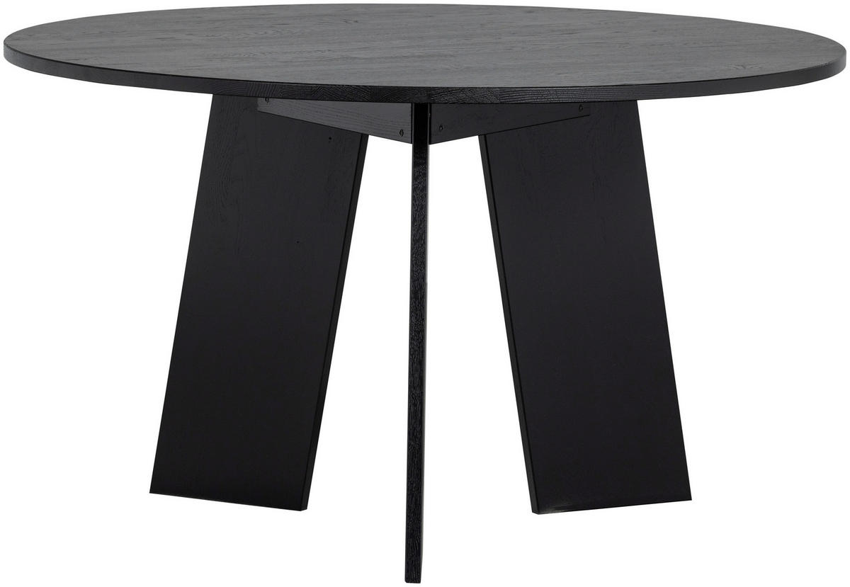 ESSTISCH in Holz 129/129/75 cm  - Schwarz, MODERN, Holz (129/129/75cm) - Livetastic