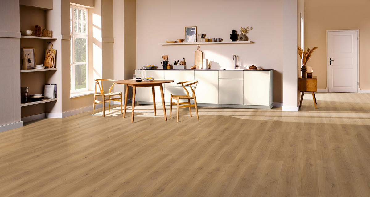 LAMINATBODEN Pinot Eiche honig EGGER Nature Sense Aqua  per  m² - Eichefarben/Braun, KONVENTIONELL, Holzwerkstoff (129.2/19.3/1cm) - Egger Holzwerkstoffe