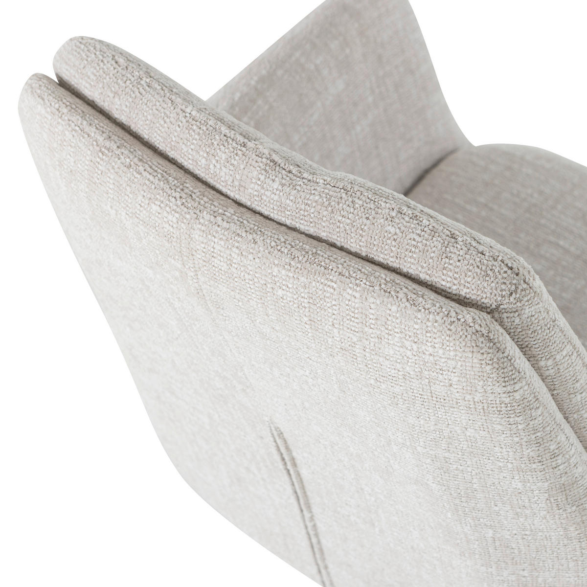 ARMLEHNSTUHL  Sitzfläche 360° drehbar Webstoff  Naturfarben  - Schwarz/Naturfarben, MODERN, Textil/Metall (61/88/63cm) - Livetastic
