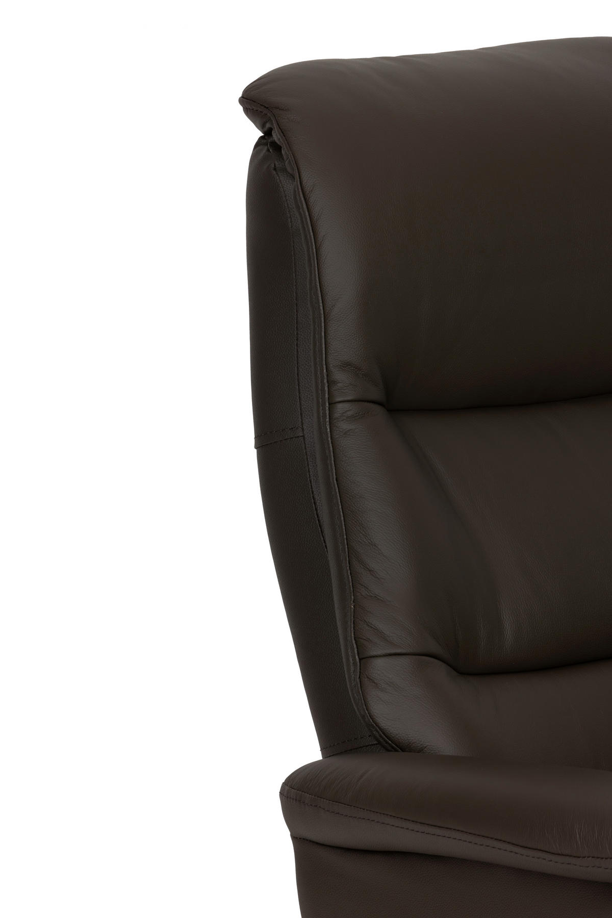 RELAXSESSELSET Lederlook Echtleder    - Schwarz/Braun, Design, Leder/Textil (76/107/79cm) - Livetastic