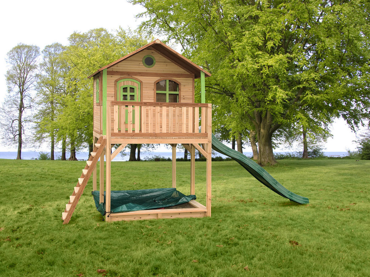 SPIELTURM 480/324/212 cm  - Braun/Grün, KONVENTIONELL, Holz (480/324/212cm) - Ambia Garden