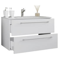 WASCHTISCHKOMBI 61 cm  - Alufarben/Weiß, MODERN, Keramik/Holzwerkstoff (61cm) - MID.YOU