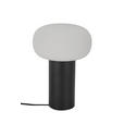 AKKU-TISCHLEUCHTE 13/19 cm  - Dunkelgrau/Weiß, Design, Glas/Metall (13/19cm) - Dieter Knoll