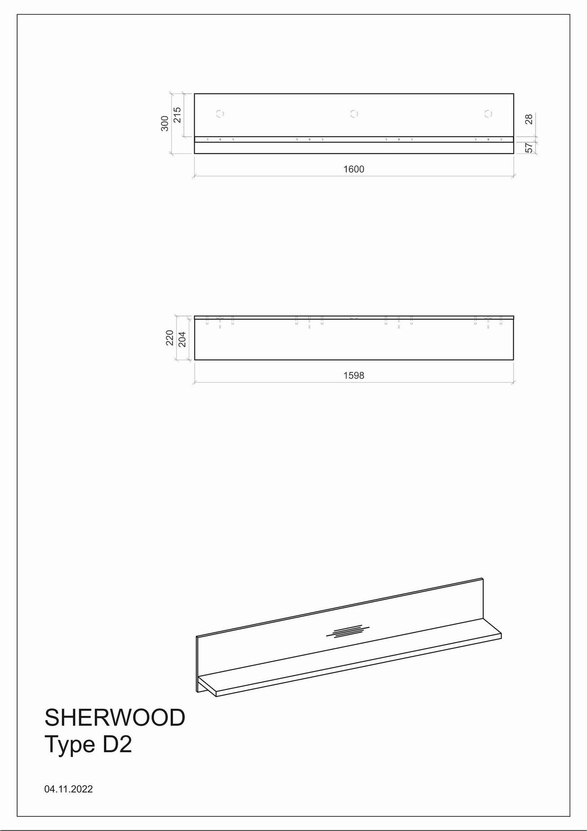 KÜCHENREGAL  - Anthrazit/Naturfarben, Trend, Holzwerkstoff (160/30/22cm) - MID.YOU