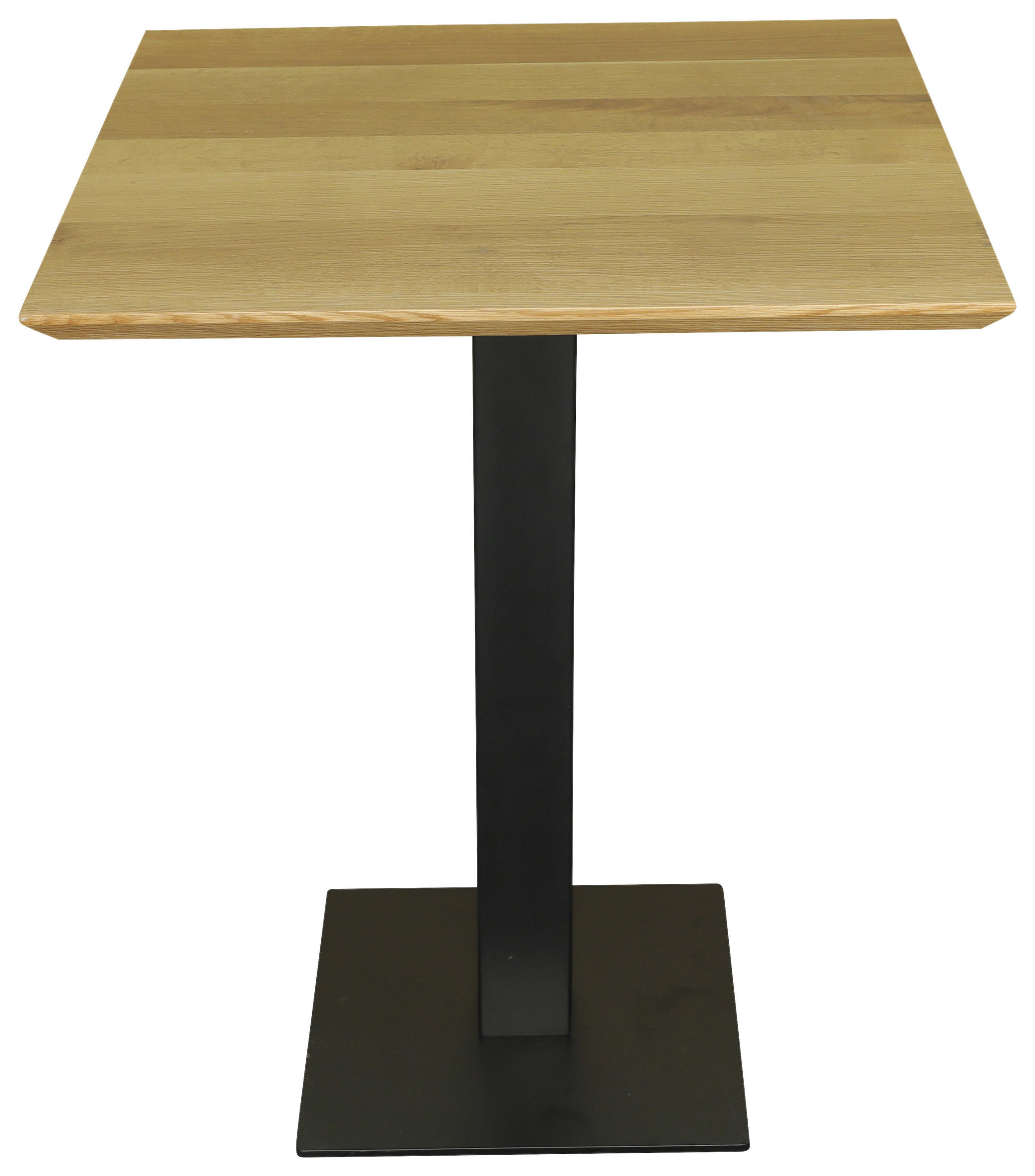 BISTROTISCH 60/60/76 cm Echtholz  Holz, Metall  - Eichefarben/Schwarz, MODERN, Holz/Metall (60/60/76cm) - Livetastic