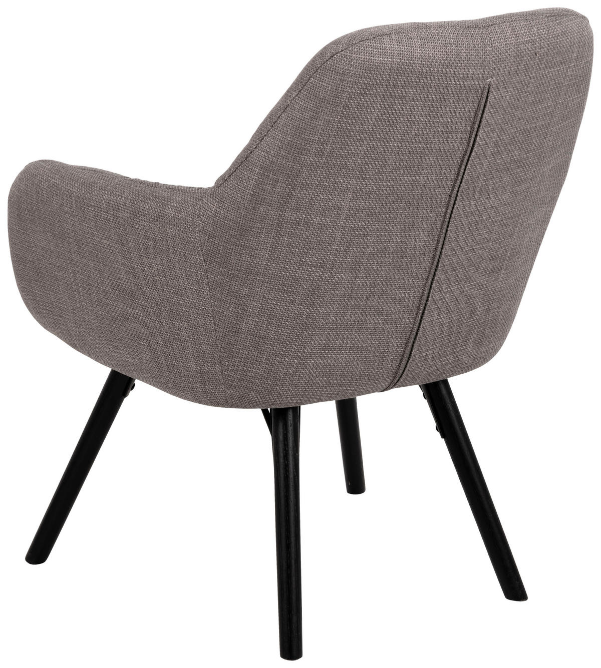 SESSEL Struktur Braun, Hellgrau    - Hellgrau/Schwarz, Design, Holz/Textil (70,5/87/67,5cm) - Livetastic