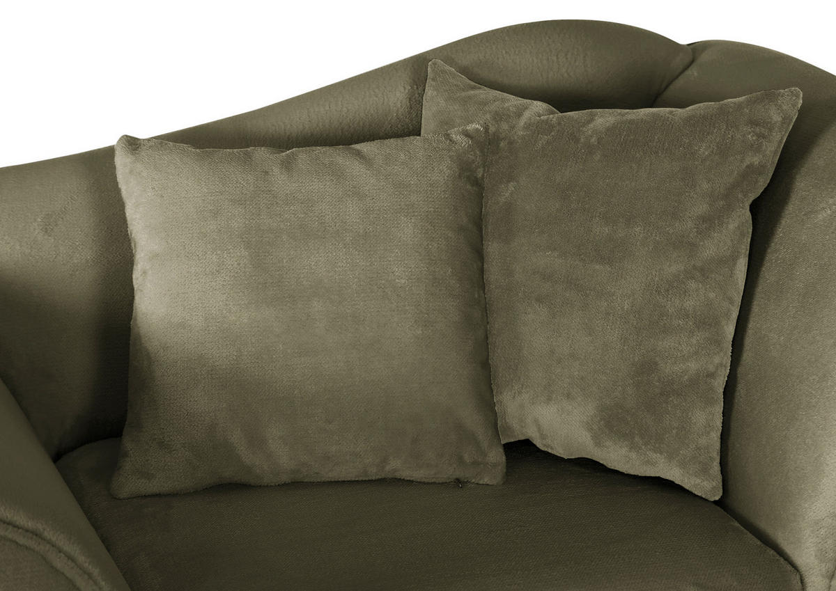SESSEL Chenille Grün    - Schwarz/Grün, Design, Textil/Metall (138/83/85cm)