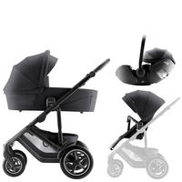KINDERWAGENSET  Smile 5Z Set  Carbon Black  - Schwarz/Grau, Basics, Textil/Metall (57/112/97.7cm) - Britax Römer