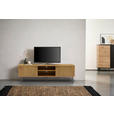 LOWBOARD Line  in 150/50/40 cm  - Eichefarben/Schwarz, Design, Holzwerkstoff/Metall (150/50/40cm) - Carryhome