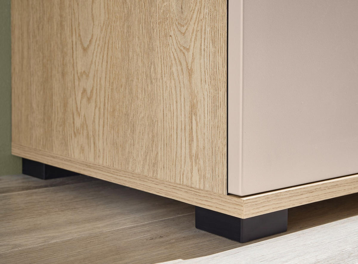 SIDEBOARD  200/86/42 cm 4 Schublade(n)  - Kaschmir/Eichefarben, Design, Glas/Holzwerkstoff (200/86/42cm) - Livetastic