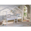 HAUSBETT Absturzsicherung, Leiter, Rollrost 90/200 cm  in Weiß  - Naturfarben/Weiß, MODERN, Holz (90/200cm) - Vipack