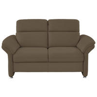 2-SITZER-SOFA in Echtleder Grau  - Alufarben/Grau, Konventionell, Leder/Metall (170/96/92cm) - Beldomo Premium