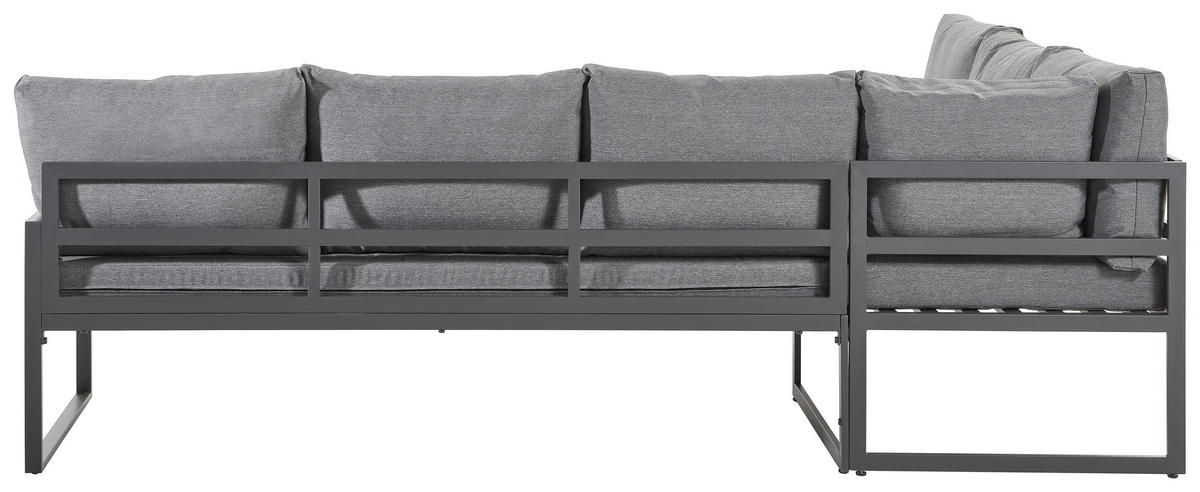 LOUNGE ÉTKEZŐGARNITÚRA 16 részes  172/245 cm   - fekete/antracit, Modern, Üveg/textil (172/245cm) - Ambia Garden