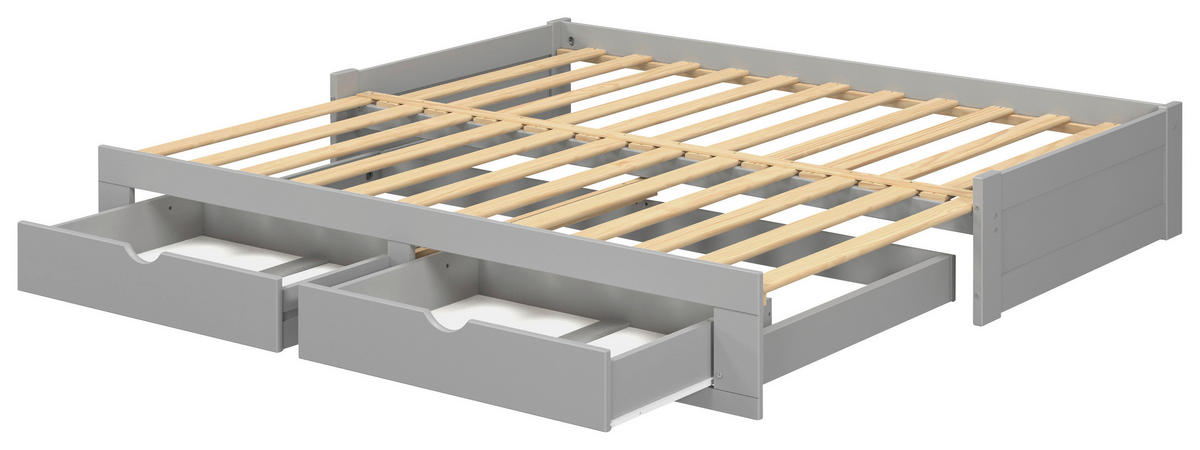 AUSZIEHBETT 200/100-230 cm Grau  - Naturfarben/Grau, Modern, Holz/Holzwerkstoff (200/100-230cm) - MID.YOU