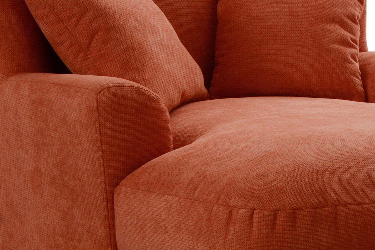 XXL-SESSEL in Terracotta  - Dunkelbraun/Terracotta, Modern, Holzwerkstoff/Textil (109/104/145cm) - Sit & More