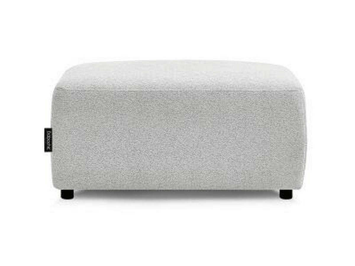 HOCKER ATILLA Flachgewebe Hellgrau  - Hellgrau/Schwarz, MODERN, Kunststoff/Textil (92/44/48cm)