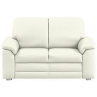 2-SITZER-SOFA Chenille Creme  - Creme/Alufarben, Konventionell, Textil/Metall (156/96/89cm) - Beldomo Comfort