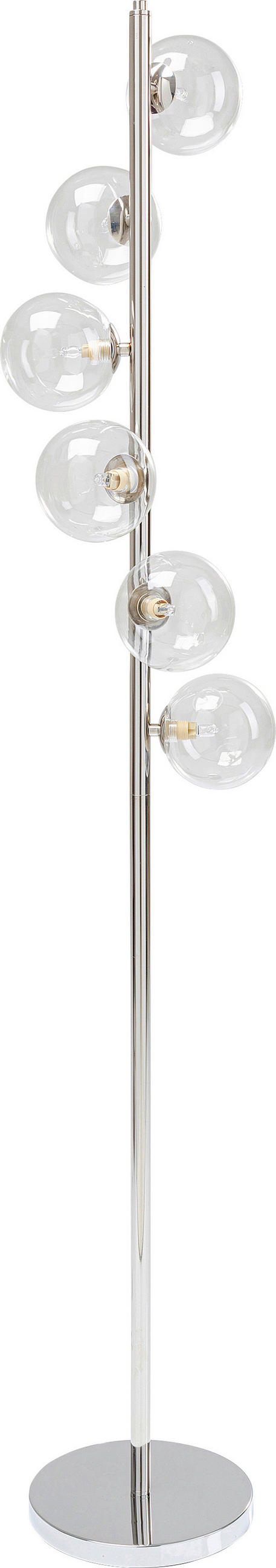 STEHLEUCHTE 28,8/160,5 cm    - Silberfarben, Design, Glas/Metall (28,8/160,5cm) - Kare-Design