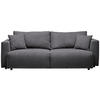 SCHLAFSOFA Cord Graphitfarben  - Schwarz/Graphitfarben, Design, Kunststoff/Textil (250/92/105cm) - Carryhome