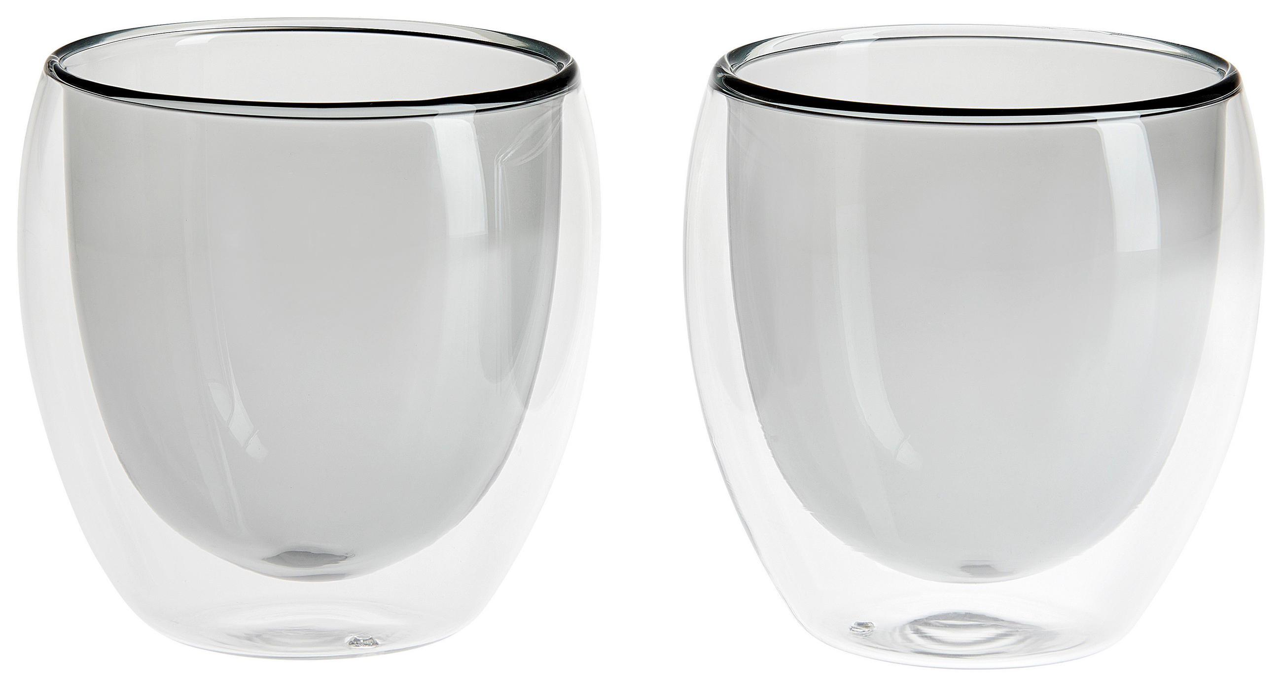 KAFFEEGLAS - Grau, KONVENTIONELL, Glas (8,8/8,9cm) - Novel