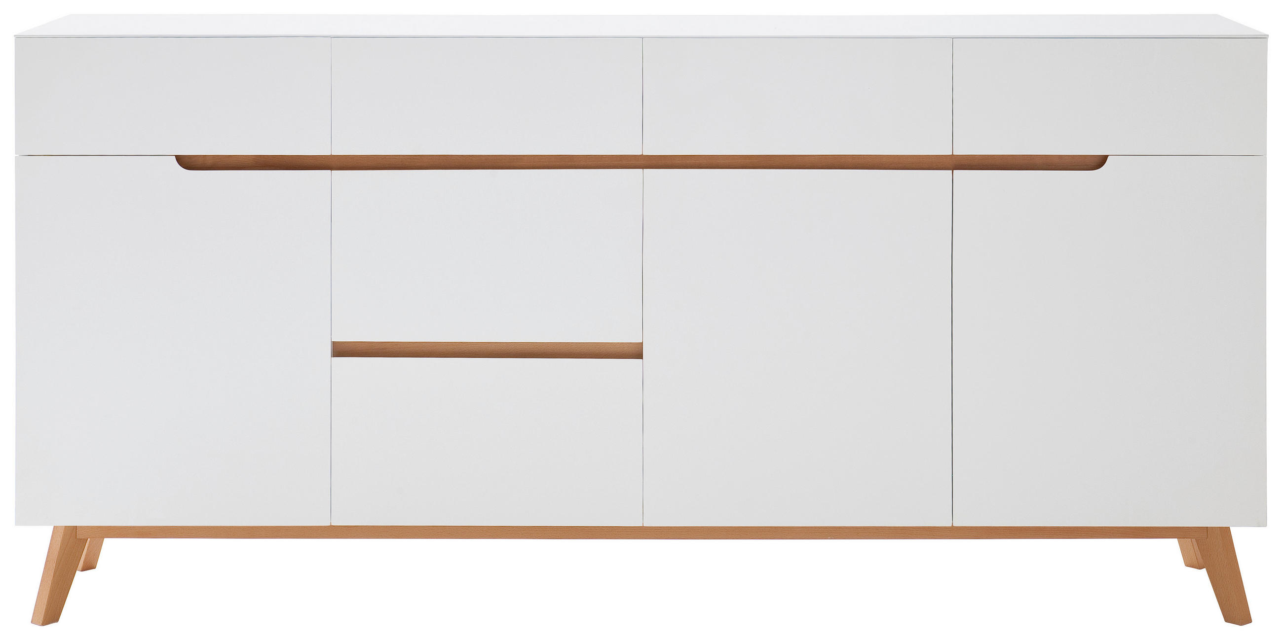 SIDEBOARD 193/95/40 cm  - Eichefarben/Weiß, Design, Holz/Holzwerkstoff (193/95/40cm)
