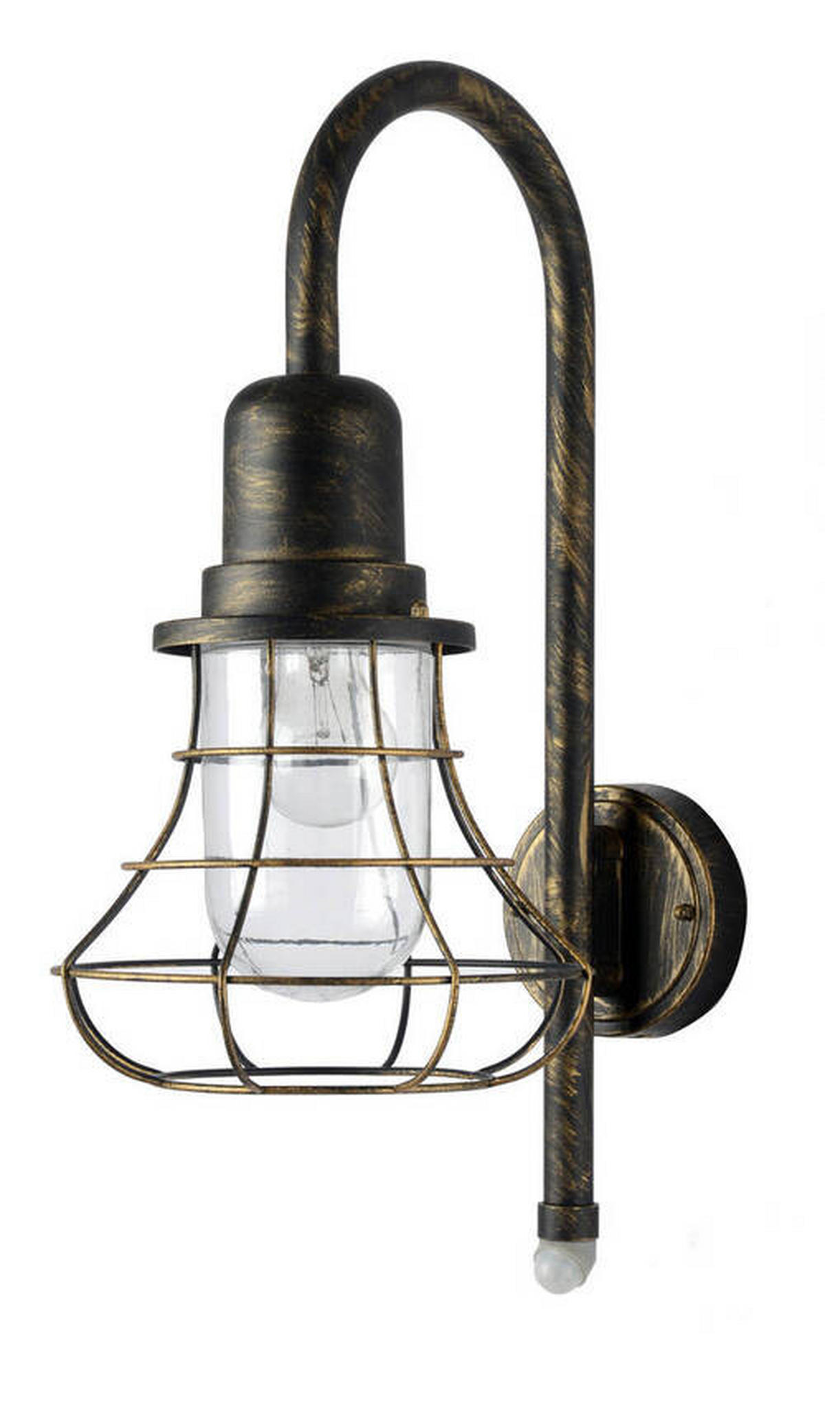 AUßENWANDLEUCHTE Bird 34,6/22,7/54,4 cm   - Goldfarben/Braun, KONVENTIONELL, Glas/Metall (34,6/22,7/54,4cm)