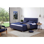 OBLAZINJENA POSTELJA x , tekstil temno modra - aluminij/temno modra, Konvencionalno, kovina/tekstil (180/200cm) - Esposa