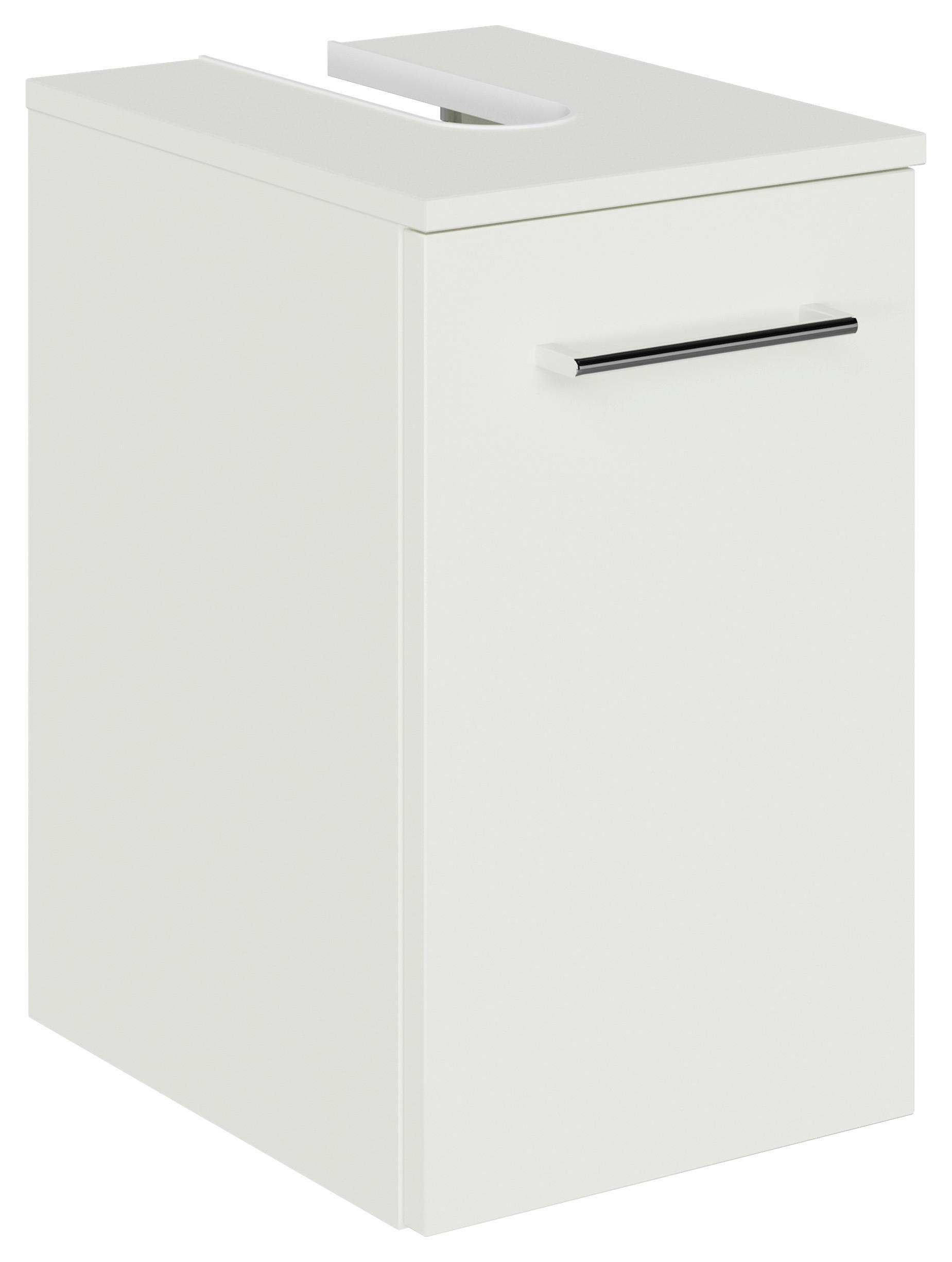 WASCHBECKENUNTERSCHRANK 30/49,8/38,3 cm  - Chromfarben/Weiß, KONVENTIONELL, Holzwerkstoff/Metall (30/49,8/38,3cm) - Sadena