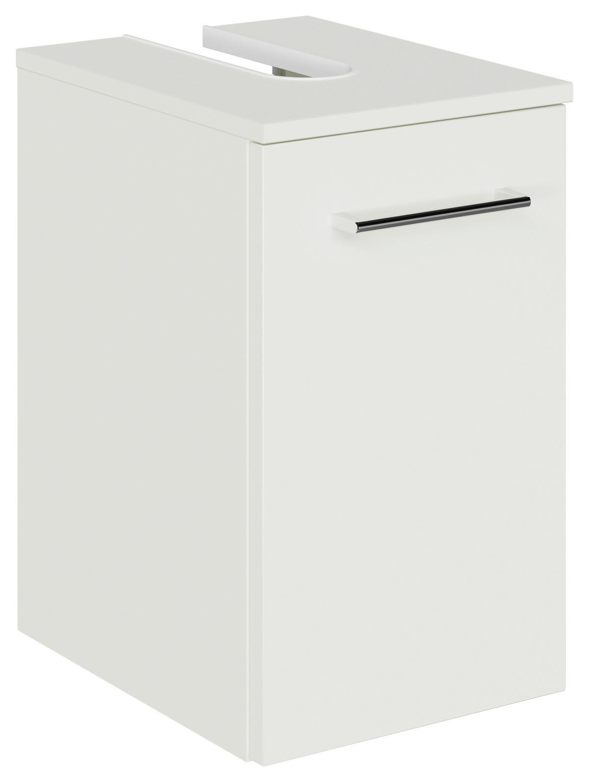 WASCHBECKENUNTERSCHRANK 30/49,8/38,3 cm  - Chromfarben/Weiß, KONVENTIONELL, Holzwerkstoff/Metall (30/49,8/38,3cm) - Sadena