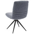 STUHL  in Stahl Flachgewebe Metall, Textil  - Schwarz/Dunkelblau, Design, Textil/Metall (50/93/69cm) - Dieter Knoll