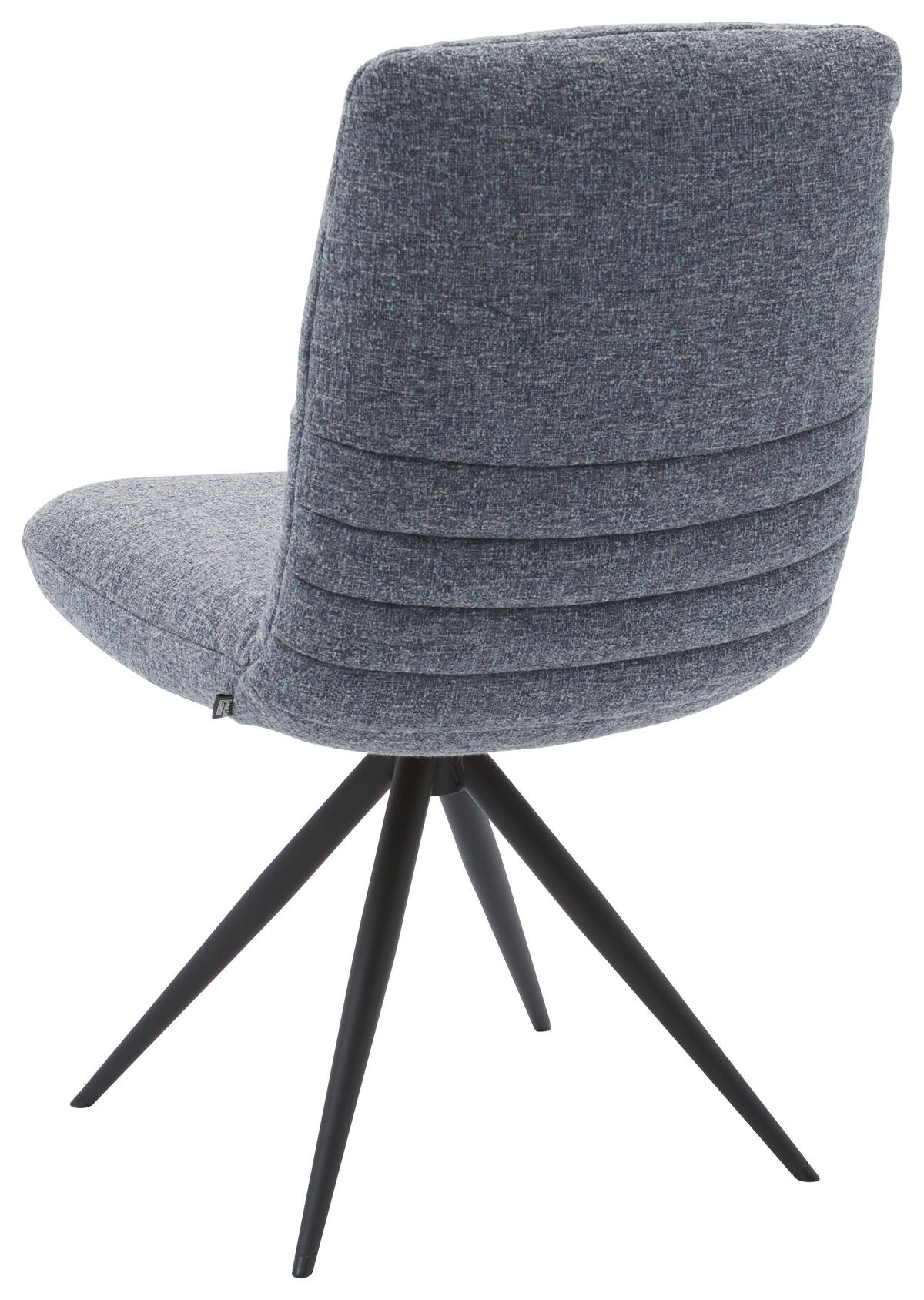 STUHL  in Stahl Flachgewebe  - Schwarz/Dunkelblau, Design, Textil/Metall (50/93/69cm) - Dieter Knoll