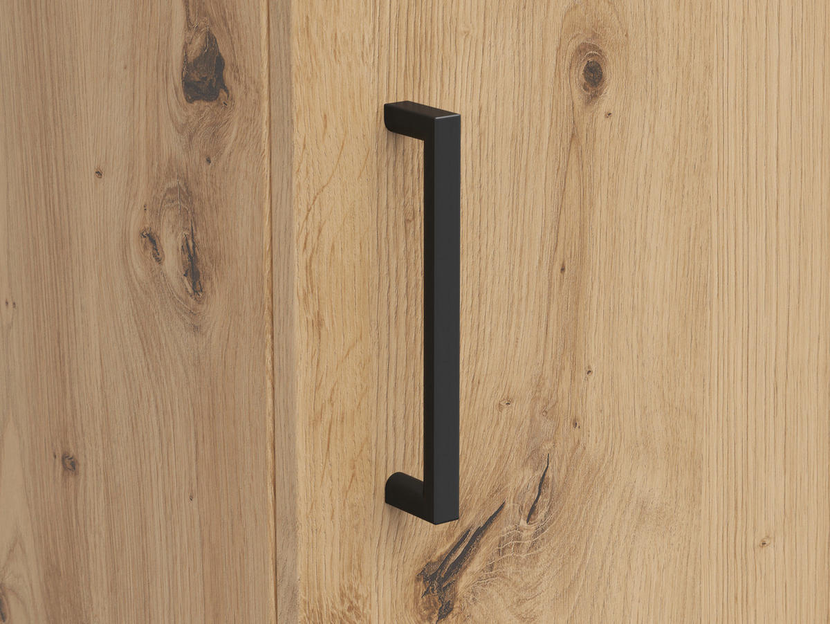 VÍCEÚČELOVÁ SKŘÍŇ, dub artisan, 50/195/40 cm - černá/antracitová, Moderní, kompozitní dřevo/plast (50/195/40cm) - Carryhome