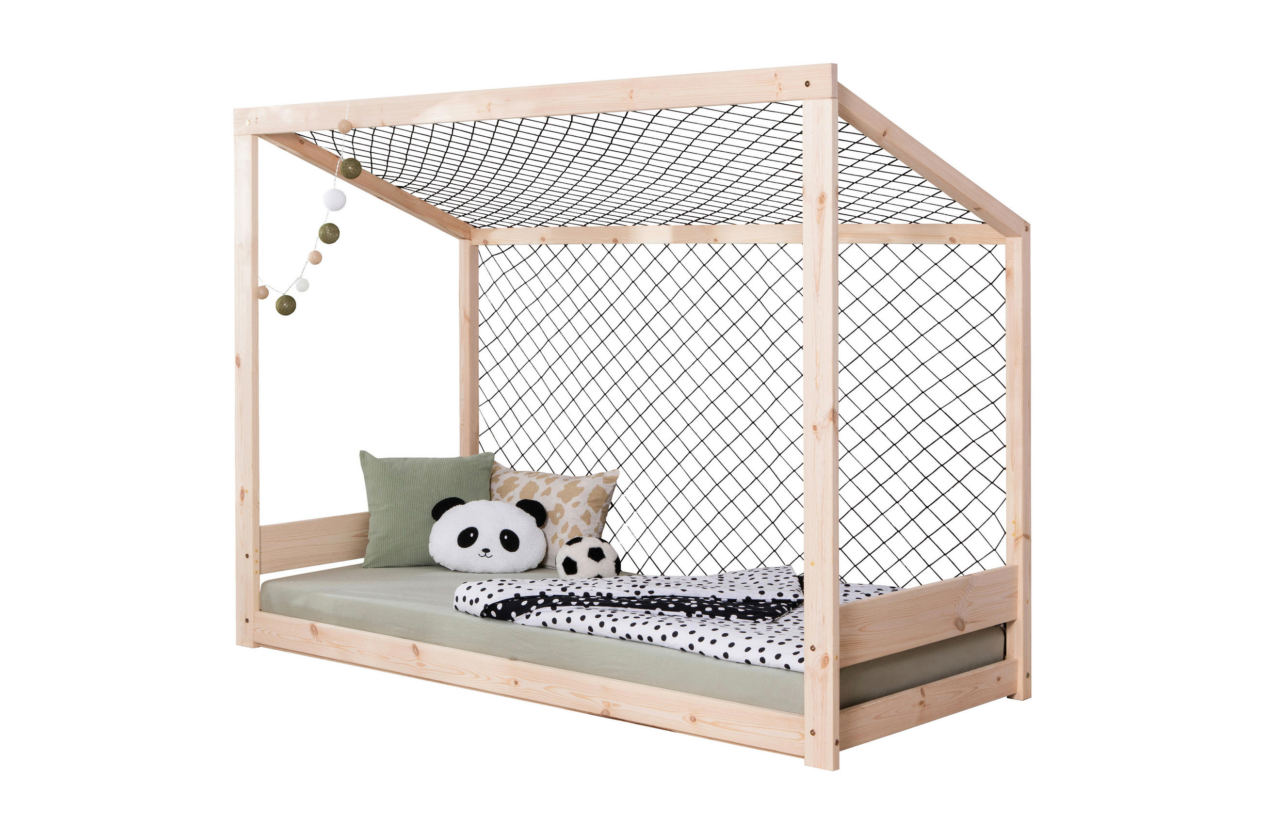 Livetastic Bodenbett FUßBALLBETT 0406 Natur 90x200 cm