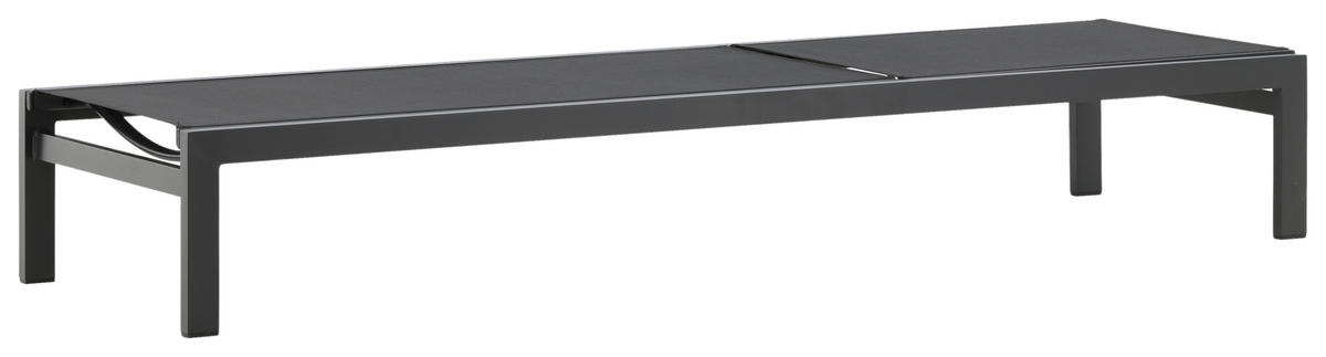 SONNENLIEGE 60/30/195 cm  - Schwarz, KONVENTIONELL, Metall (60/30/195cm) - Gardenson