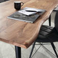 ESSTISCH in Holz, Metall 140/90/76 cm  - Schwarz/Akaziefarben, Natur, Holz/Metall (140/90/76cm) - Carryhome