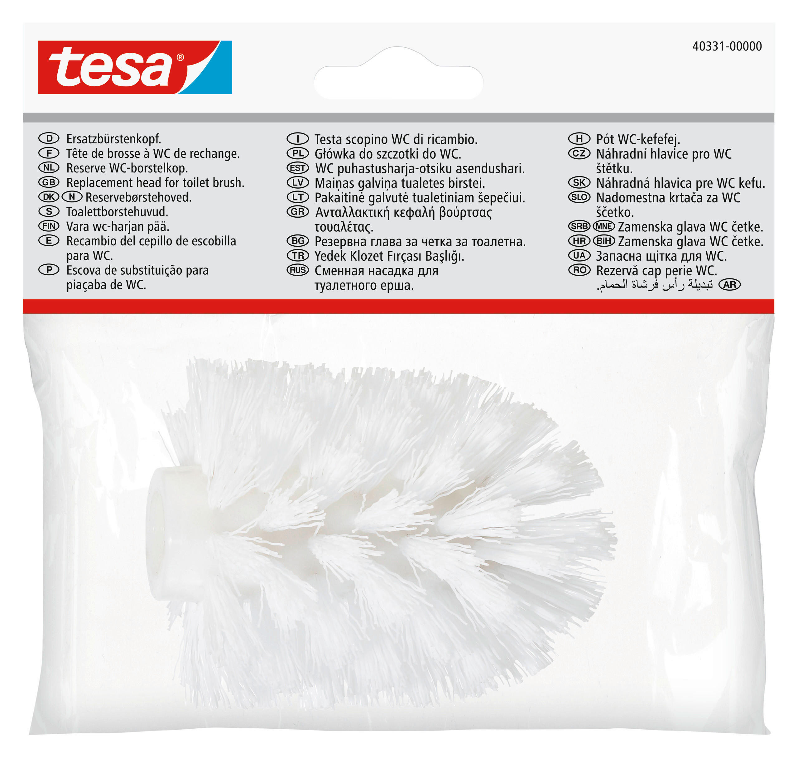 ERSATZBÜRSTE - Basics, Kunststoff (7,5/9,5/7,5cm) - Tesa