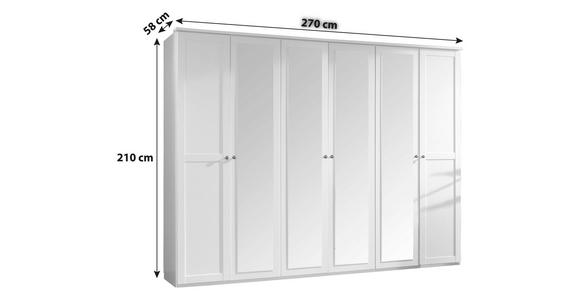 DREHTÜRENSCHRANK in Eichefarben - Eichefarben/Braun, KONVENTIONELL, Glas/Holzwerkstoff (270/210/58cm) - Cantus