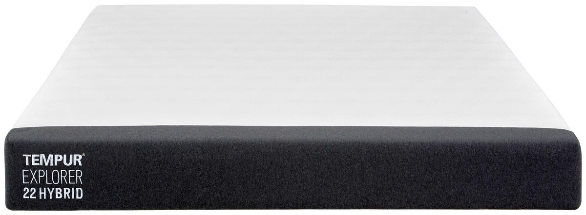 VISCOMATRATZE 140/200 cm Höhe ca. 22 cm  - Weiß/Grau, Basics, Textil (140/200cm) - Tempur