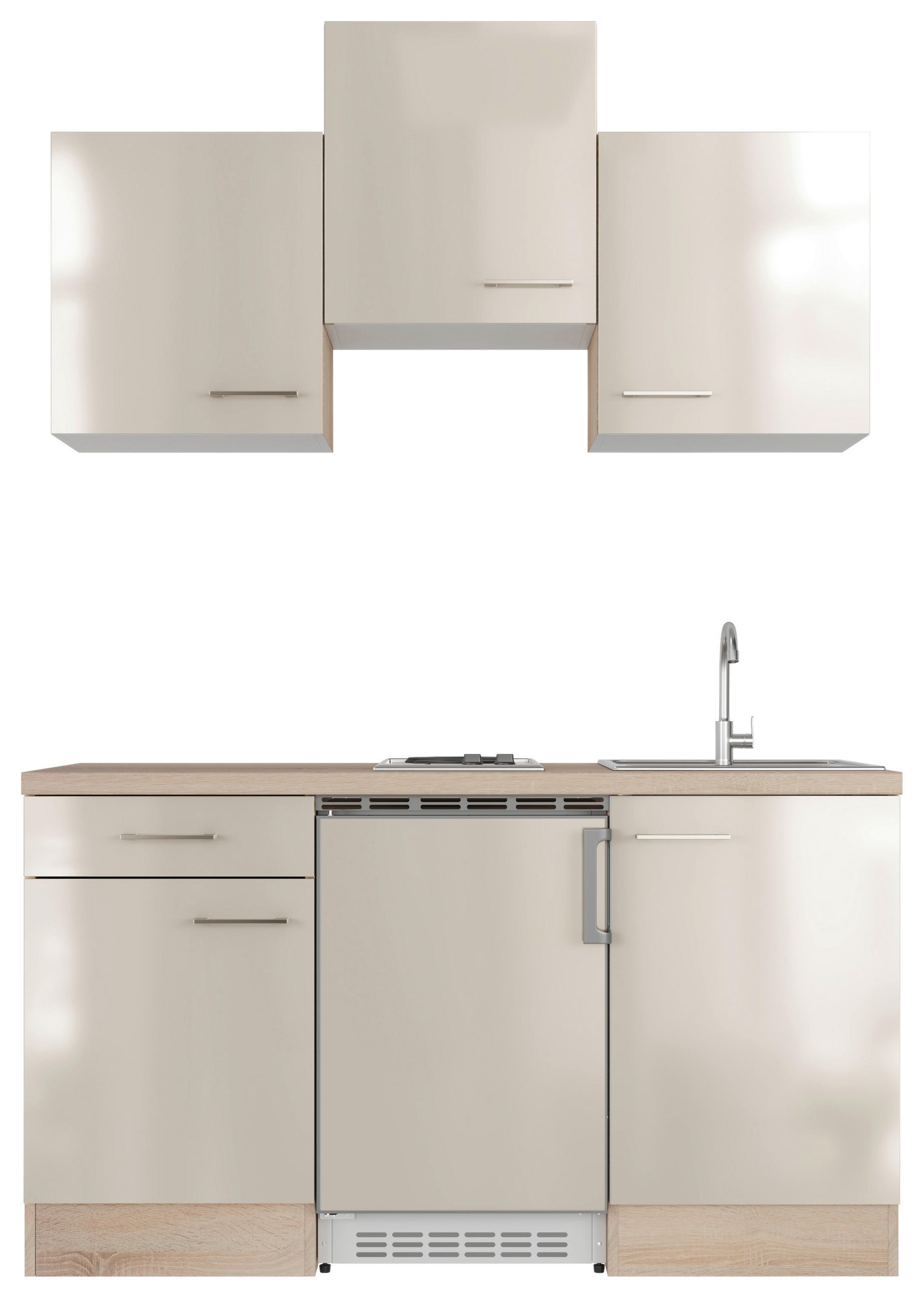 MINIKUCHYNĚ NEPAL 150,5 - Sonoma dub/kašmírová, Moderní, kov/kompozitní dřevo (150,5cm) - FlexWell