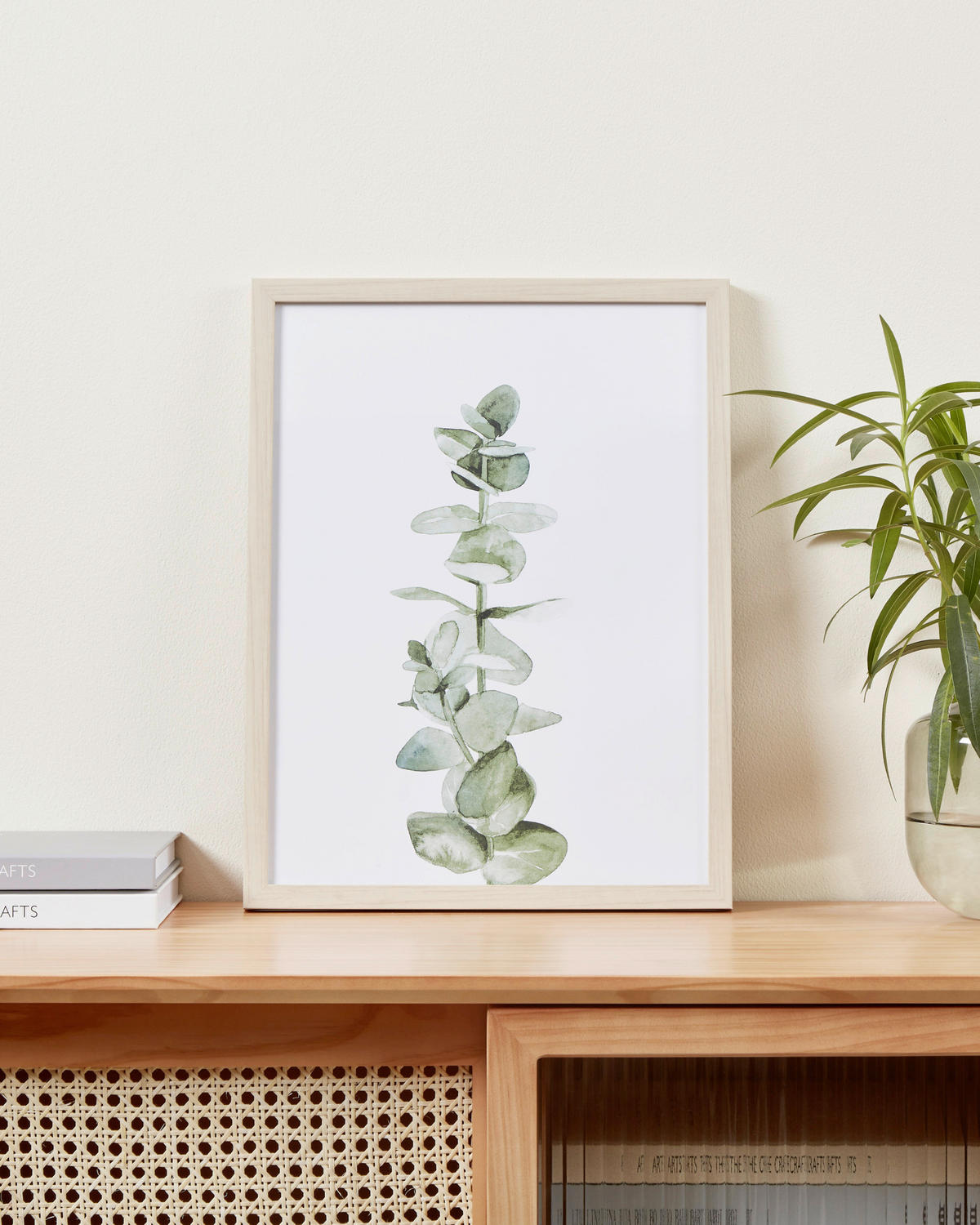 DRUCKGRAFIK - Eichefarben/Weiß, Trend, Glas/Papier (32,2/1,9/42,2cm) - Eglo